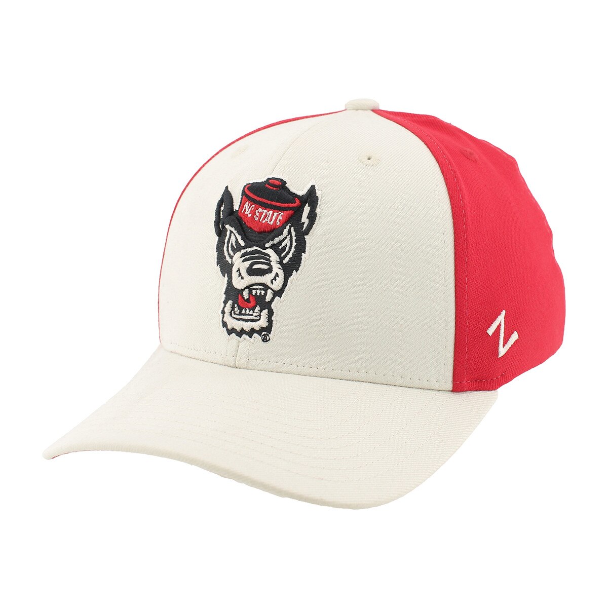 Ivory/Red ZH Fitted Hat - Wolfhead